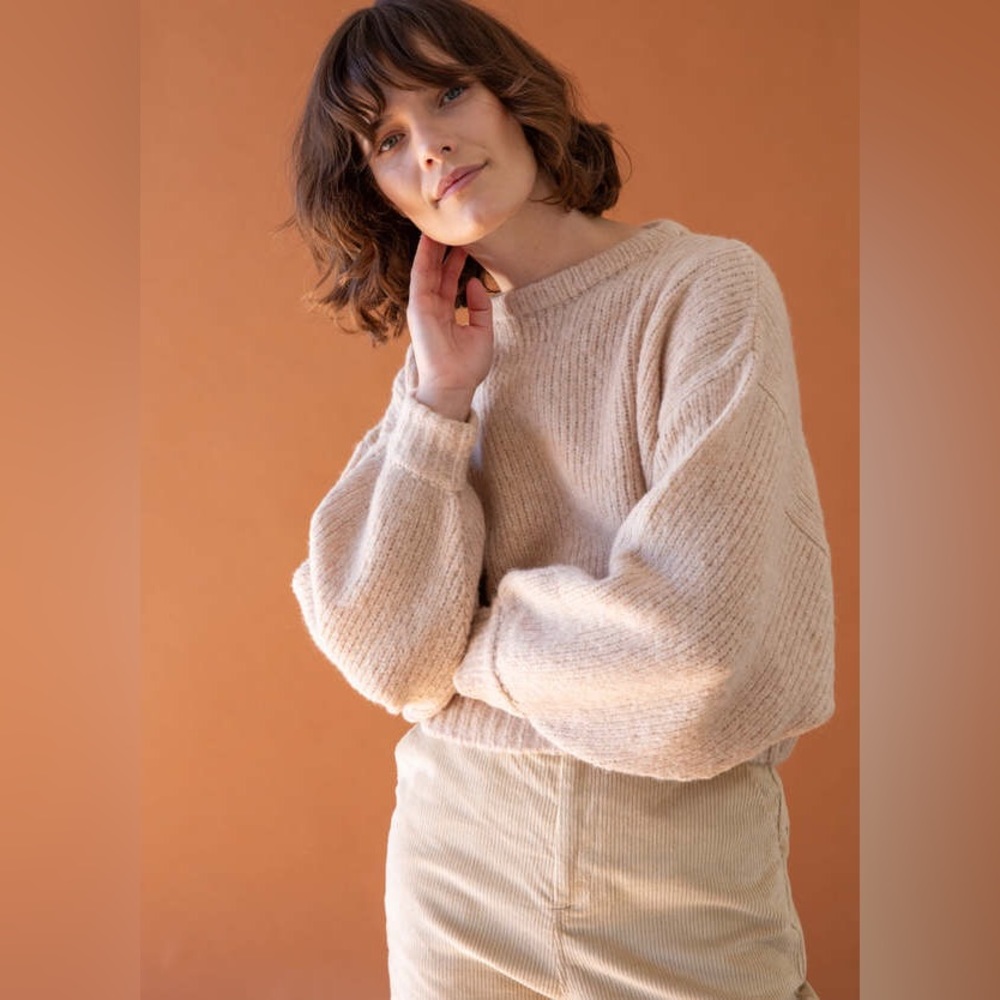 Atelier Delphine Balloon Sleeve Sweater Grain